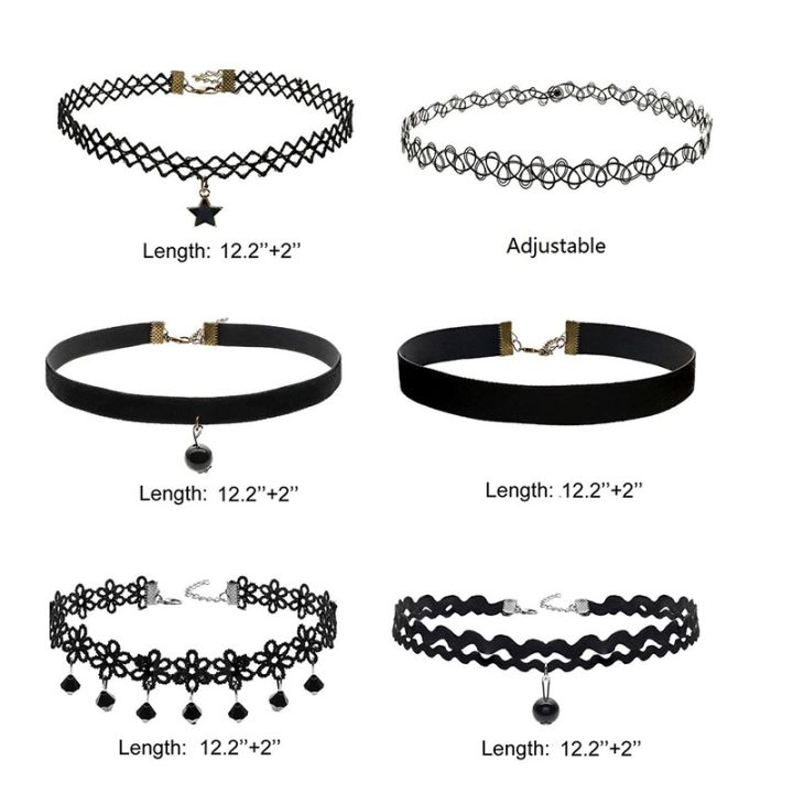 6PCS%20Women%20Black%20Velvet%20Choker%20Necklace%20Girl%20Lace%20Choker%20Tattoo%20Necklace%20Pendant%20-%20Image%205