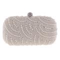 Pearl Clutch Bags Women Purse Ladies Hand Bags Evening Bags for Party Wedding Pearl Fashion Clutch Bags - White. 