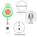 ABS Badge reel clip Unique ID Card Holder Retractable Nurse ID card holder Fruit Cute Fruit cartoon design for Nurse badge holder for hospitals ID card holder for doctors Students' badge reel clip.