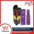 Valentine Day Special Combo Pack | EXS Chocolate Flavor Water Based Lubricant 100ml & Panther Dotted Condom Full Box 12x3=36pcs Condom | Condom & Lube Combo for Valentine Lover Couple, Married Couple. 