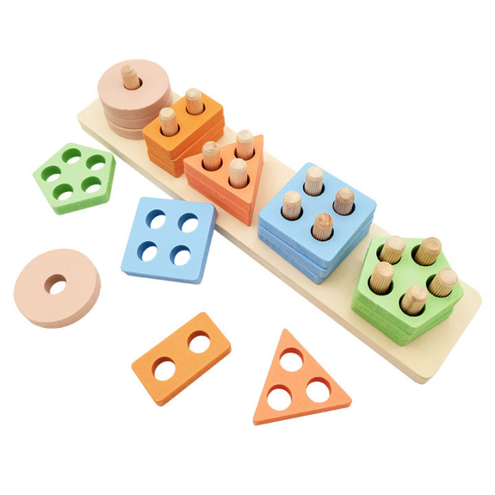 Wooden%20geometric%20building%20blocks%20for%20early%20childhood%20education.%20Shape%20matching,%20color%20recognition%20classification,%20and%20assembly%20five%20sets%20of%20pillar%20toys%20-%20Image%204