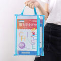 A4 double-layer transparent mesh document bag, hand zipper bag, conference information file bag, student storage bag, printing.