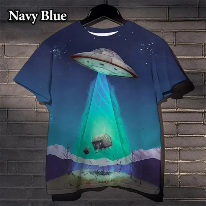 2024%20Cosmic%20Fantasy%20Flying%20Saucer%203D%20Printing%20Men's%20And%20Women's%20T%20Shirt%20Cool%20Fun%20Alien%20Fun%20Casual%20Spaceship%20Kid%20Funny%20T-shirt%20-%20Image%206