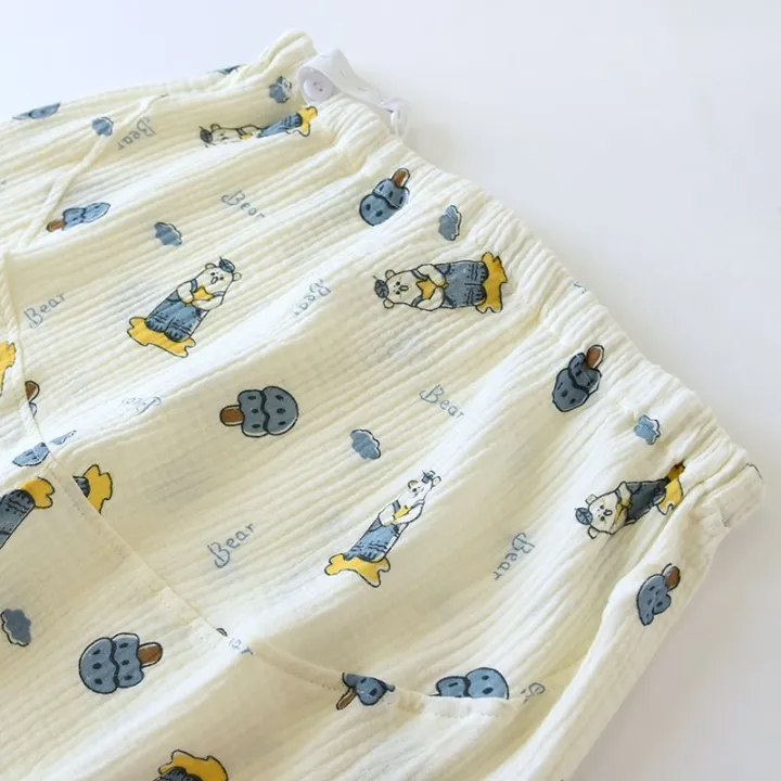 Maternity%20Pajamas%20Spring%20and%20Autumn%20Thin%20Cotton%20Crepe%20Adjustable%20Waist%20of%20Trousers%20plus%20Size%20Postpartum%20Summer%20Belly%20Support%20Home%20Pants%20-%20Image%208