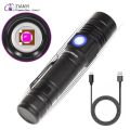 UV Flashlight 365nm 395nm Blacklight Rechargeable USB, Wood’s Lamp Ultraviolet Black Light LED Portable - Detector. 