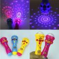 【Happy baby toy store】6 In LED Projection Microphone Flash Microphone Light-emitting children Toys Kids Gift party random 1pcs. 