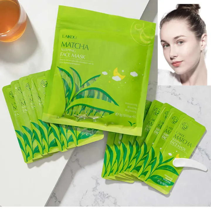 LAIKOU%20Matcha%20Sleeping%20Face%20Mask%20Moisturizing%20Acne%20Treatment%20Shrink%20Pores%20Oil-Control%20Night%20Facial%20Mask%20Skin%20Care%20Cream-3pcs%20-%20Image%203