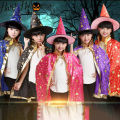 Kids Witch Halloween Costumes Wizard Cloak Cape with Pointed Hat Set Anime Cosplay Carnival Party ||Girls Boys Magician Outfit LaoXzhongX. 