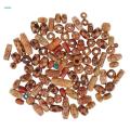 150pcs Mixed Printed Wooden Beads for Macrame Jewelry Charms Crafts Making.