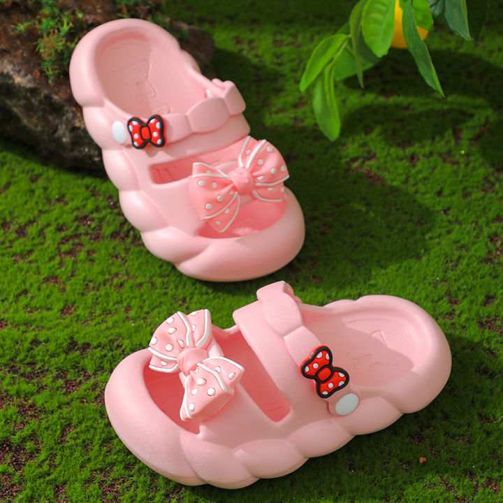 Summer%20Bow%20Baby%20Slippers%20For%20Children%20Cold%20Slippers%20Indoor%20Non-Slip%20Soft%20Bottom%20Comfort%20Cute%20Baby%20Hole%20Shoes%20Girls%20Home%20Slides%20-%20Image%205