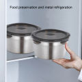 400ml/600ml/1100ml/2100ml Lunch Bowl Double Layer Smooth Surface Sealed Lid Anti-Rust Stainless Steel Classic Bowl for Office. 