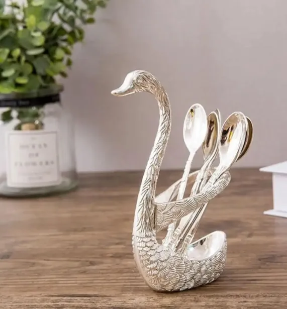 Spoon%20Set%20With%20Swan%20Stand%20-%20Golden%20/%20Silver%20-%20Image%206