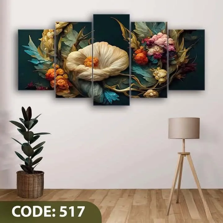 5Pcs In 1 Set Wall Canvas Art Ready to Hang for Living Room or Bedroom ...