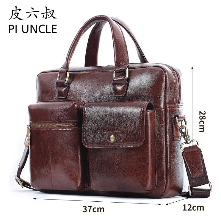 PIUNCLE%20Men's%20Briefcase%20Bag%20Men's%20Genuine%20Leather%20Laptop%20Bag%20Men%20Vintage%20Designer%20Luxury%20Brand%20Porte%20Document%20Office%20Bag%20For%20Men%20-%20Image%206