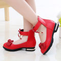 Fashion Bow Children Dresses Leather Shoes Princess School Shoes For Kids Spring Little Girls 3 4 5 6 7 8 9 10 11 12 Years Old.
