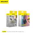AWEI T13 Pro Bluetooth Earphones Wireless Waterproof Touch Earbuds Hifi Sound Quality TWS Earphone - Black.