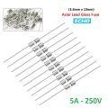 3pcs- Axial Lead Glass Fuses 5A 250V (3.6mm X 10mm) Fast Acting Blow Fuse, Electrical Circuitry & Parts.