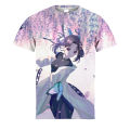 2023 Ghost Destroy Lian Yu Apricot Shoulang T-Shirt Short Sleeve Printed Men And Women With The Same Fashion Breathable Top.