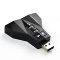H-MENT Virtual 7.1 Channel Audio Sound Card Adapter For Laptop PC Mic 3.5mm Interfaces USB Mic Speaker Adapter Simple Use. 