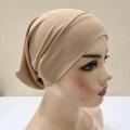 Muslim wear Black hijab inner cap for women synthetic soft cotton. 