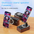3-in-1 Bluetooth Speaker Wireless Speaker Phone Power Bank Foldable Phone Stand With Anti-Slip Pads For Video Meeting Live. 