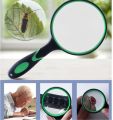 Handheld Portable Glass Lens Magnifier Rubber Handle Magnifying Glass. 