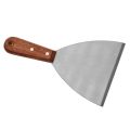 Stainless Steel Grill Griddle Scraper Wood Handle, Scraper-Slanted Blade.