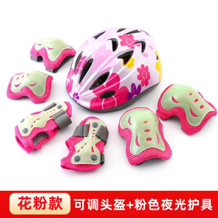 Glow-in-the-dark%20protective%20gear,%20children's%20roller%20skating%20helmet,%20protective%20gear,%20skateboarding,%20cycling%20sports,%20small%20children's%20balance%20bike,%20knee%20pads,%20fluorescent%20-%20Image%207