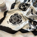 2024 Fashion Luxury Brand 70cm Silk Square Scarf Women Satin Neck Tie Female Hair Bandana Headkerchief Shawl Wrap Hijab Echarpe.