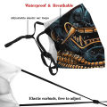 YAKUZA Oicho Kabu Yamaguchi Gumi Protection's Mask Oni Demon Awesome Samurai Gold Washable Fabric Masque With Filters Washable.