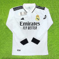 Real Madrid New Full sleeve Jersey Premium Quality Collar Full embroidery Logo Jersey 24/25. 