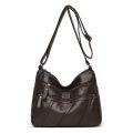New Spring Women's Soft Leather Shoulder Bags Classic Casual Crossbody Bag For Female Washing Purses and Handbags(26CMX11CMX19CM,).