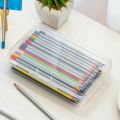 Transparent Pencil Case Plastic Pencil Box Crayon Pen Storage Box Marker Pen Case Stackable Office Supplies Box Pencil Case.