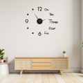 3D Wall ClockCreative 3D Acrylic Mirror Stickers Wall Clock DIY Digital Clock Quartz Needle Horloge Modern Design Living Room Home Decor. 