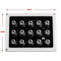CCTV LEDS 15PCS IR LEDS Array IR illuminator infrared lamp IP66 850nm Waterproof Night Vision CCTV Fill Light for CCTV camera. 