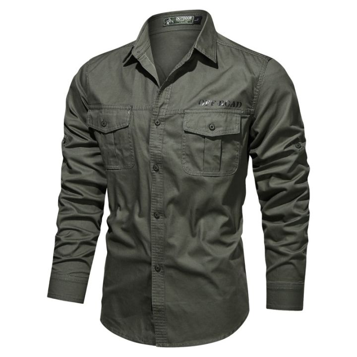 Autumn%20New%20Men's%20Shirts%20Multi-pocket%20Military%20Tactical%20Shirt%20Men%20Breathable%20Blouse%20Long%20Sleeve%20Cargo%20Working%20Camisa%20Man%20Outdoor%20-%20Image%204