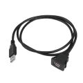 Car Dash board Flush Mount USB Male to Female Socket Extension Panel Cable 1M. 