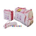 Multi-Functional Baby Diaper  Bag 3 pcs (Pink). 