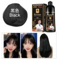 500ml Black Hair Color Dye Hair Shampoo Cream Organic Permanent Covers White Gray Shiny Natural Ginger Essence For Women Men. 