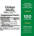 Nature's Bounty Ginkgo Biloba 120mg for Brain Function and Memory Support 100 counts. 