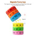 Cylinder Circular Shape Puzzle Game - Brain Intelligence Developing Magnetic Arithmetic Learning Toys for Kids 6 pcs. 