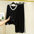 Women's Modal Pajamas   Sleepwear Set Top Women Solid Pajama Set 2Piece/Suit Full Sleeves Shirt Pant Lingerie Mom Homewear. 