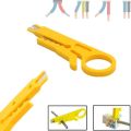 Portable Coax Coaxial Cable Stripper Wire Cutter Stripping Crimping Tool yellow.