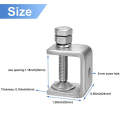 6 Pcs 1 Inch Stainless Steel Small C-Clamp for Woodworking Clamp Heavy Duty Metal U-Clamps. 