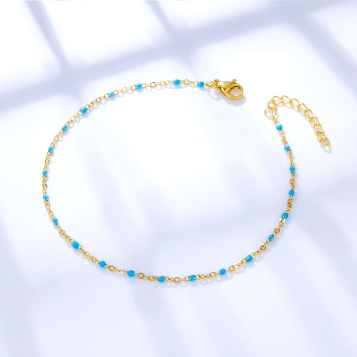 LUXUSTEEL%20Bohemian%20Green%20Blue%20Yellow%20Beads%20Chain%20Anklets%20Stainless%20Steel%20Summer%20Ankle%20Bracelet%20Body%20Jewelry%20Gifts%20For%20Women%20Girl%20-%20Image%204
