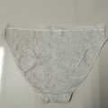 2 Pcs Soft Grey Cotton Bikini Panty for Women – Lace Trim & Bow Accent. 