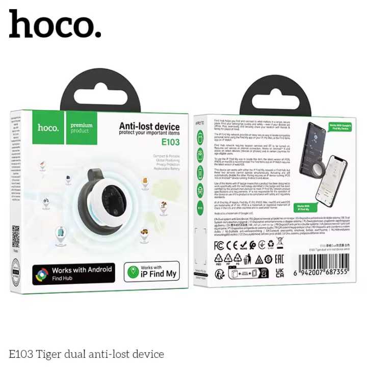 HOCO%20E96A/E93A/E100/E91/E91J/E101%20Anti-Lost%20Smart%20Tag%20Locator%20Supports%20Google%20Find%20My%20Phone/Apple%20Find%20My%20Precise%20Position%20Tracker%20for%20Keys%20Pets%20Luggage%20Cars%20Replaceable%20Battery%20Up%20o%208%20Months%20Backup%20Android/iOS%20Supported%20Smart%20Tracker%20-%20Image%203