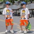 Fashion Summer Teenage Boy Clothes Boys for 4 6 8 10 12 14 Year Hiphop Korean Casual T-Shirt Shorts 2Pcs Sets Funny Cartoon Suit. 