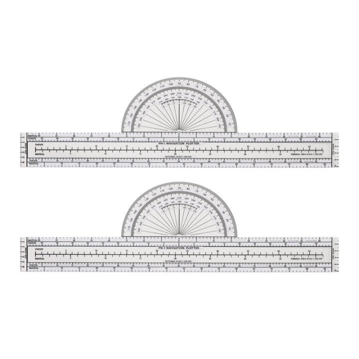2 PC Plotter Plotting Tool Aviation Plotter Charts Air Navigation ...