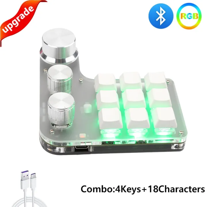 USB%20Custom%20Keyboard%20Macro%203/6%20Key%201%20Knob%20Programming%20RGB%20Bluetooth%20Gaming%20Photoshop%20Hotswap%20Mini%20Mechanical%20BT%20Keyboard%20-%20Image%207